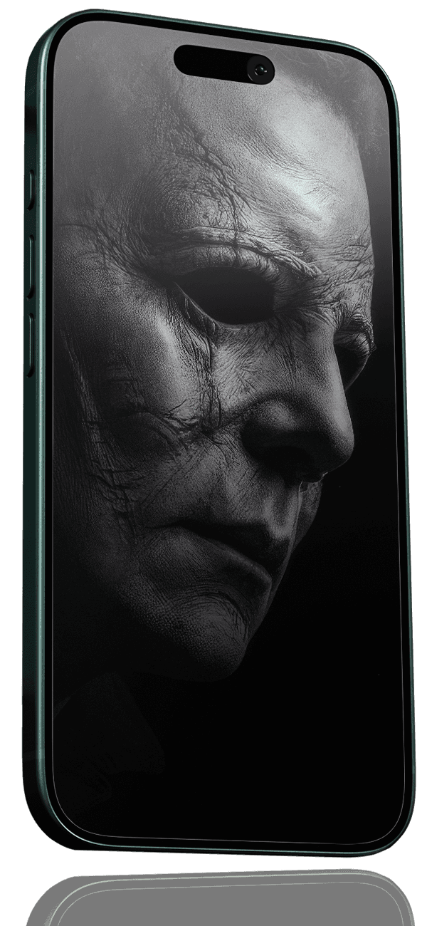 Michael Myers wallpaper preview on iPhone — left angle